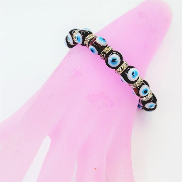 Brown  Eye Elastic Stretch Bracelet - Picture 1 of 7